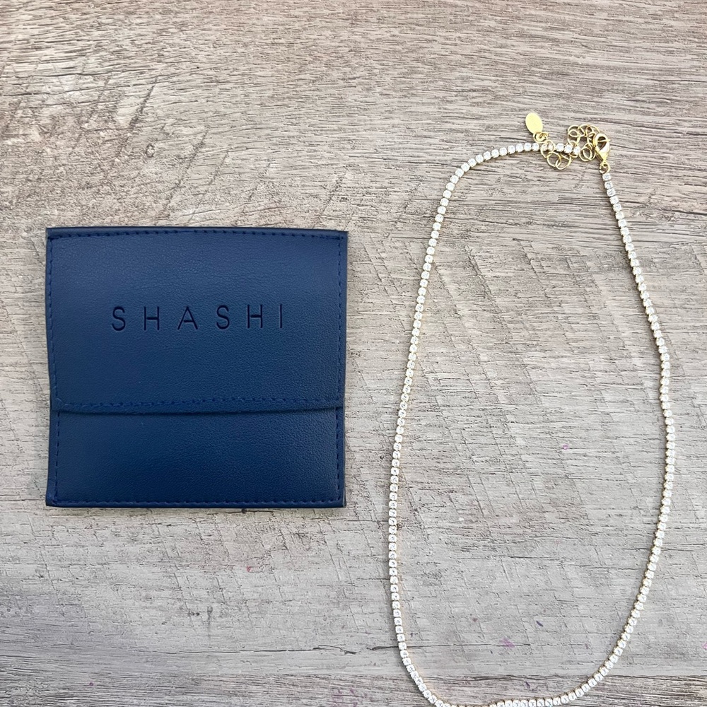 SHASHI Tennis Diamond Gold Necklace
